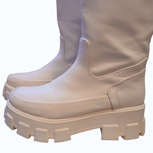 CIRCUS by Sam Edelman Ivory Knee-High Platform Boots - Picture 8 of 16